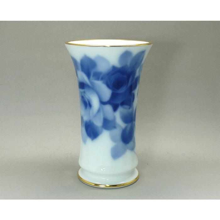 大倉陶園 Okura China ブルーローズ 15cm 花生 花器 大倉陶園 ブルーローズ 15cm花生 : せともの屋みさ伝 - 通販 - Yahoo