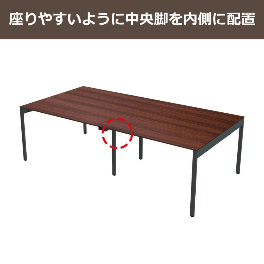 フリーアドレスデスク 3人〜4人 ワークテーブル 会議用テーブル 作業台 コンセント付 幅200cm 奥行100cm 高さ72cm ナチュラル FAS10-2010-NAの画像
