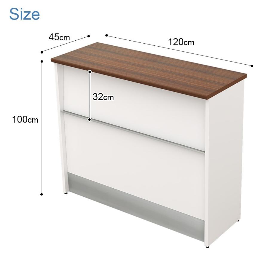 送料込)受付カウンター100×45×120 家具のAKIRA 受付カウンター ハイカウンター スチール 幅120cm 奥行