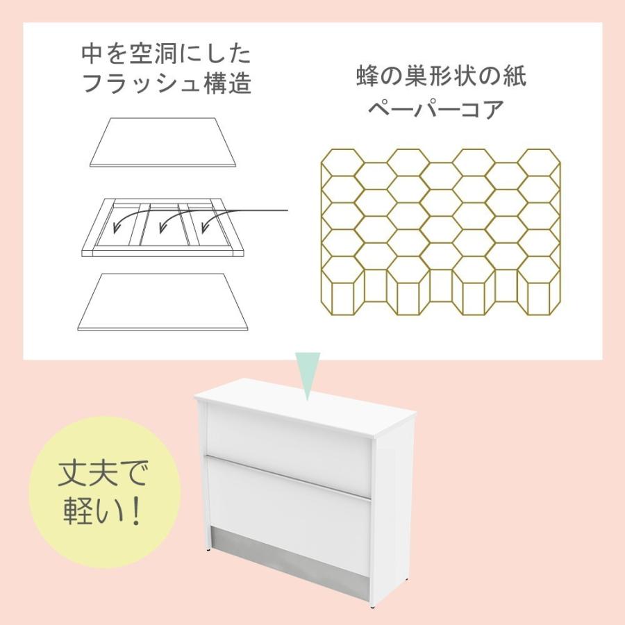 ハイカウンター スチール専用 コーナーカウンター 受付カウンター ナチュラル 幅45cm 奥行45cm 高さ100cm 受付 接客 HCS-C450-NAの画像
