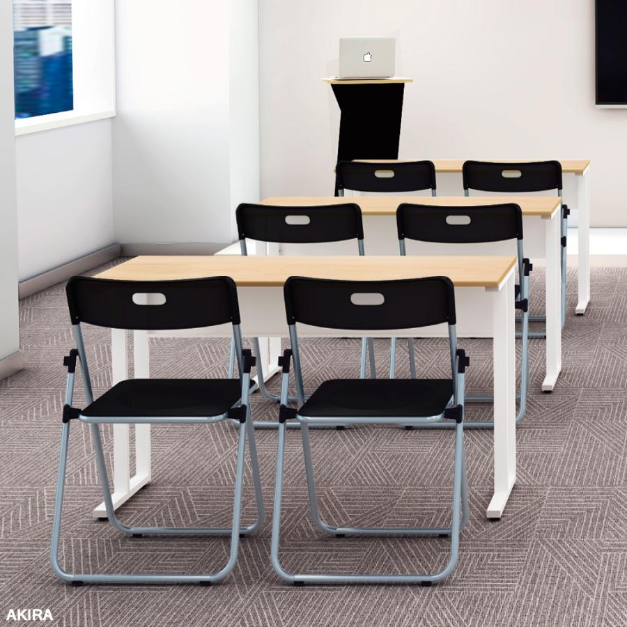 家具のAKIRA パイプ椅子 折りたたみ 2脚 軽量 背もたれ付 幅52cm 奥行48.5cm 高さ80cm ブラック 折りたたみパイプ椅子 業務用 LPFC2-BK | 家具のAKIRA | 01