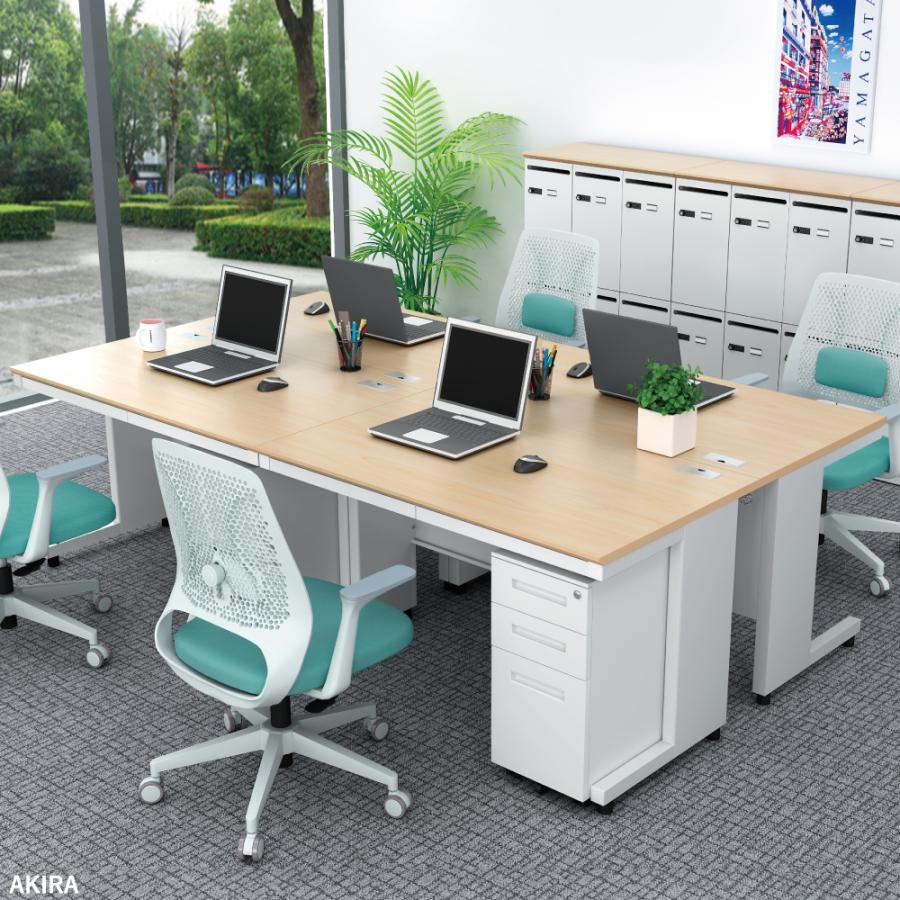 札幌 引き取り 大型デスク/PCデスク/平机 オフィスデスク お買い得！ オフィスデスク 幅1400×奥行800×高さ720mm 平机 中央引出し無 作業