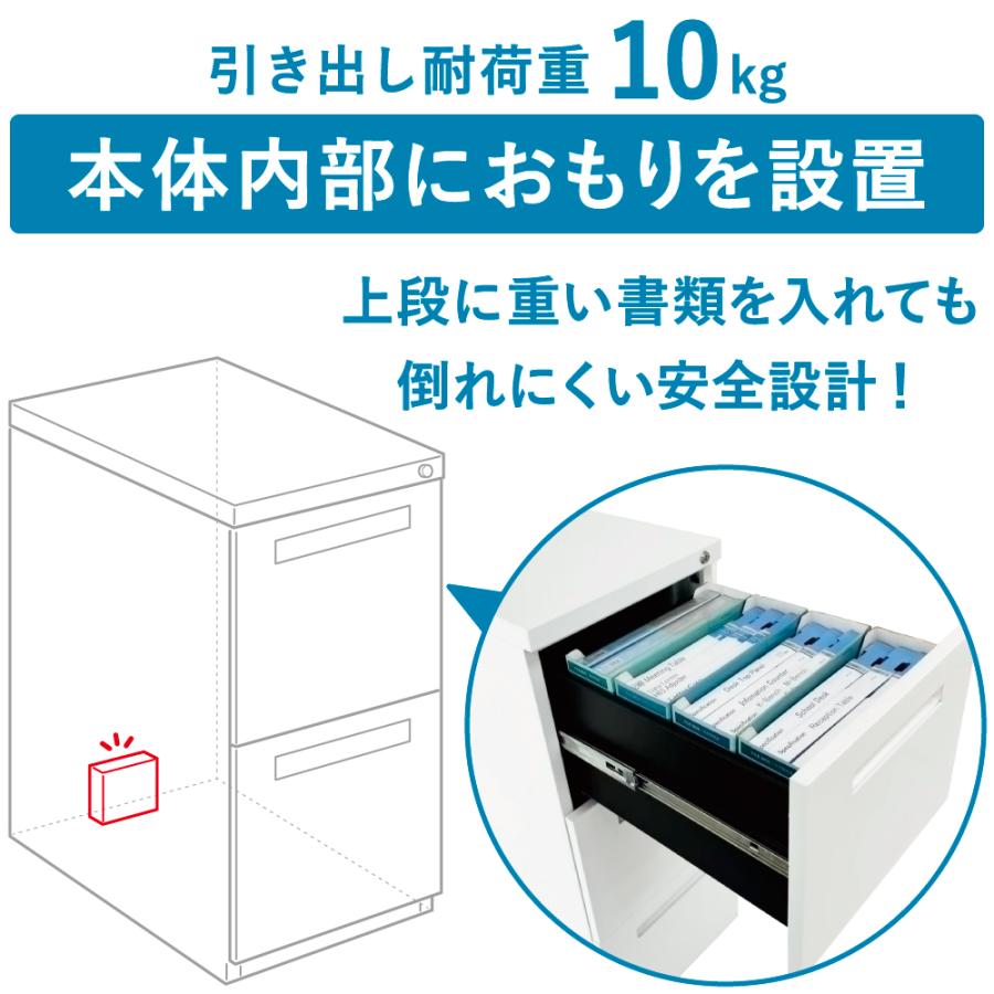 家具のAKIRA ファイリングキャビネット A4 鍵付き 幅40cm 奥行50cm 高