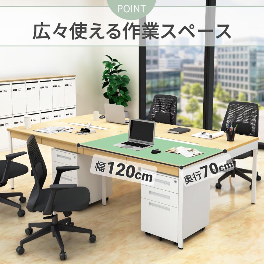 家具のAKIRA オフィスデスク フリーアドレスデスク 4人用 幅240cm