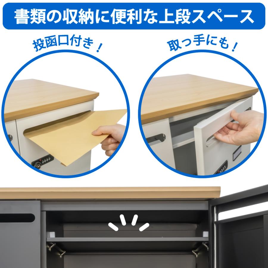 オフィスロッカー パーソナルロッカー 6人用 ダイヤル式 スチール 幅80cm 奥行40cm 高さ110cm ホワイト ブラック SSC-06-WHBK （車上渡し商品）