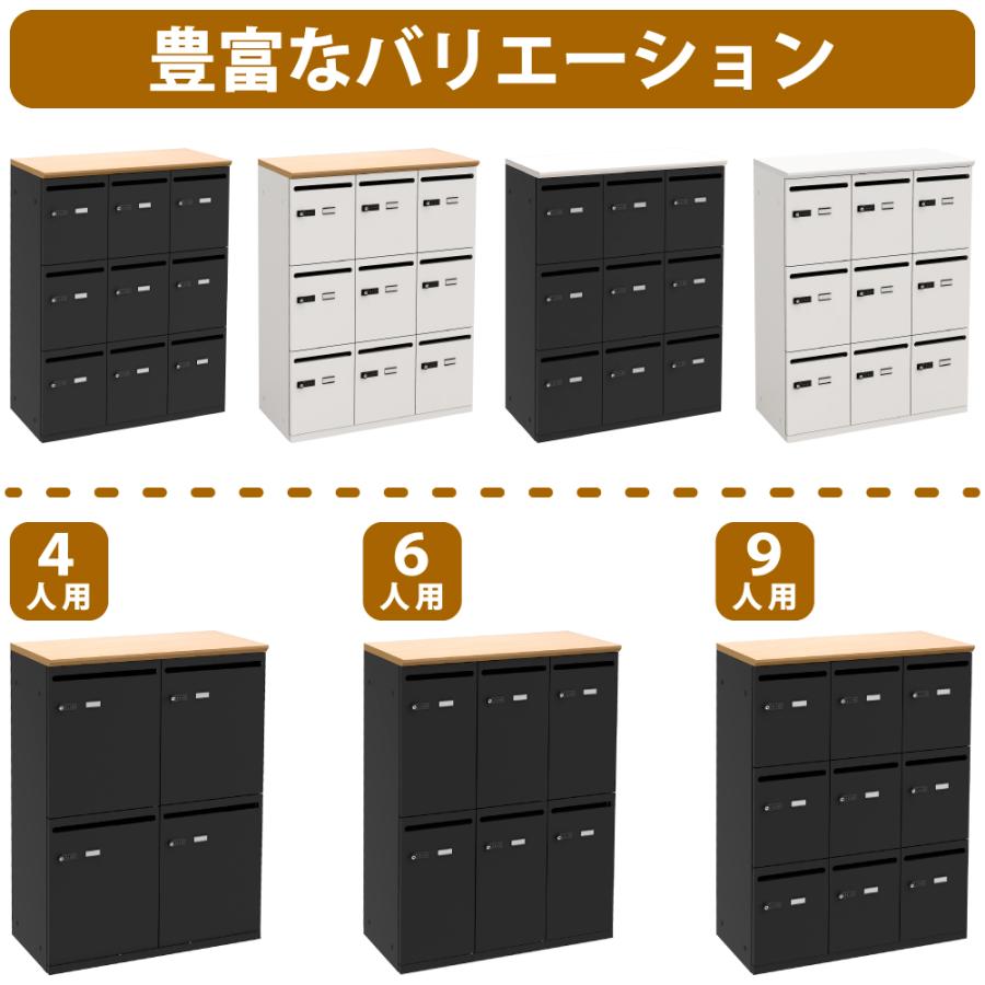 家具のAKIRA オフィスロッカー パーソナルロッカー 9人用 ダイヤル式