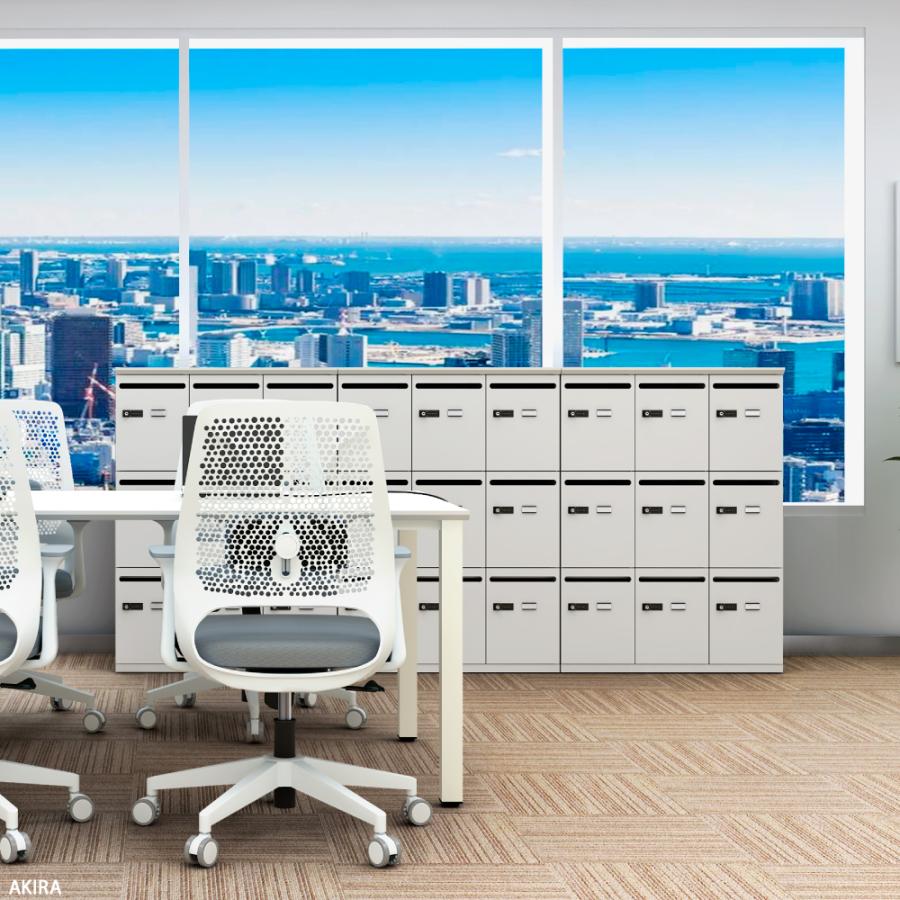 家具のAKIRA オフィスロッカー パーソナルロッカー 9人用 ダイヤル式
