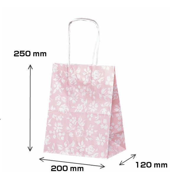 紙袋  手提げ T-2 カレン ピンク 25枚 | ベルベ | 01