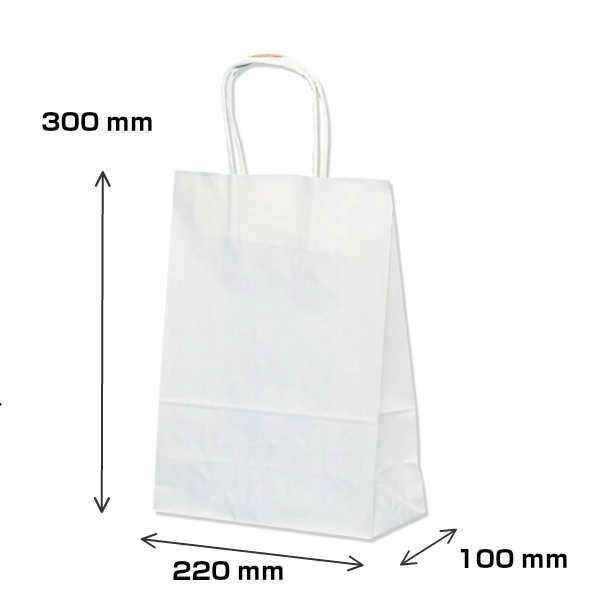 紙袋 手提げ T-3 白無地 25枚 | ベルベ | 01