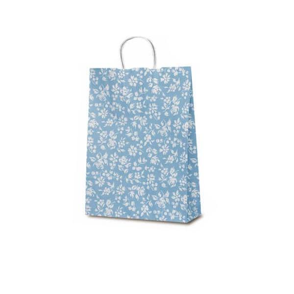 紙袋 手提げ T-8 カレン ブルー 50枚 | ベルベ