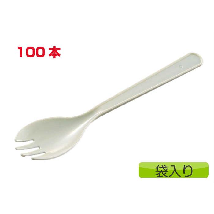 フォーク付スプーン 160 単袋入 100本 | 中央化学