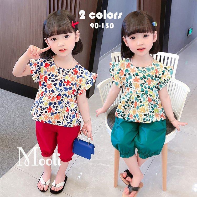韓国こども服 夏 女の子 キッズ ２点セット 子供服 花柄 2色 普段着 通学着 お出かけ おしゃれ シンプル 可愛い ベビー カジュアル Tシャツ 七分丈パンツ 半袖 Tシャツ あなたにおすすめの商品 Kec Landasanulin Banjarbarukota Go Id
