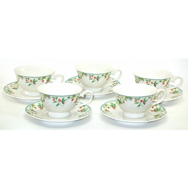 ◇お値打ち商品◇ストロベリーハーブ ティーコーヒーカップソーサー5 