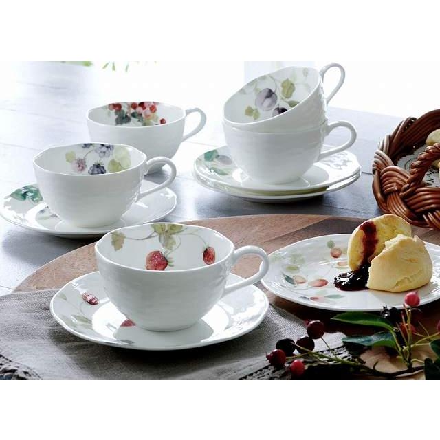 NARUMI（ナルミ）ルーシーガーデン アソートティー・コーヒー碗皿5客