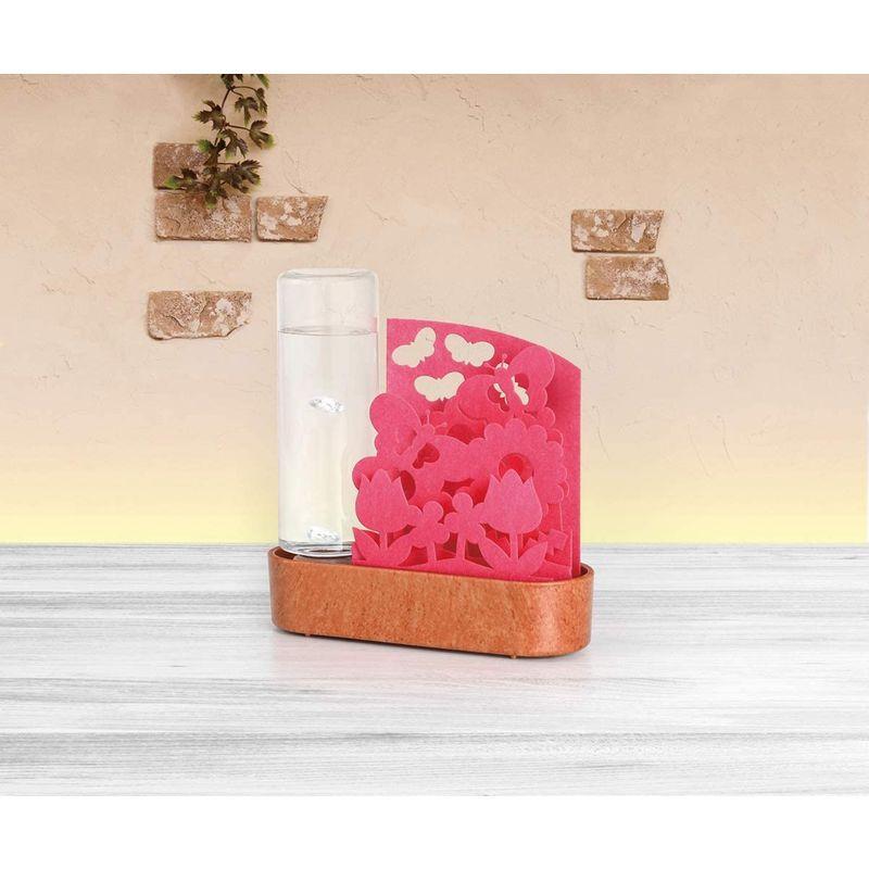 柔らかい 積水樹脂 Ulg Bt Pkf 交換フィルター 蝶とチューリップ 小さな庭 自然気化式加湿器 幅15cm ピンク 置物 加湿器 Vesismin Com