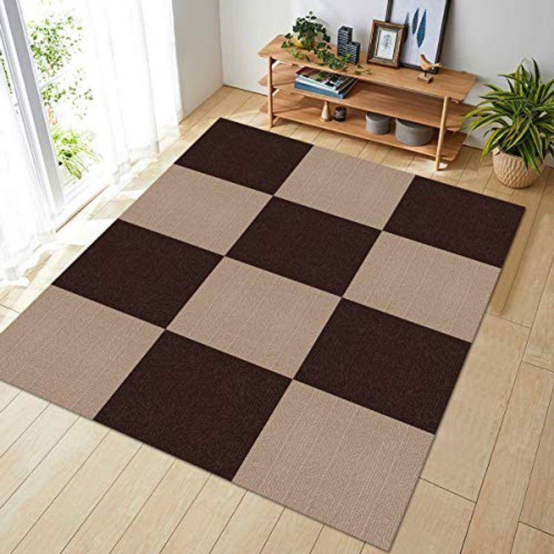 タイルカーペット タイルマット ジョイントマット 床保護 チェアマット ズレにくいマット 洗える カット可能 吸着カーペット ペット猫犬用 Zkgmu Kz