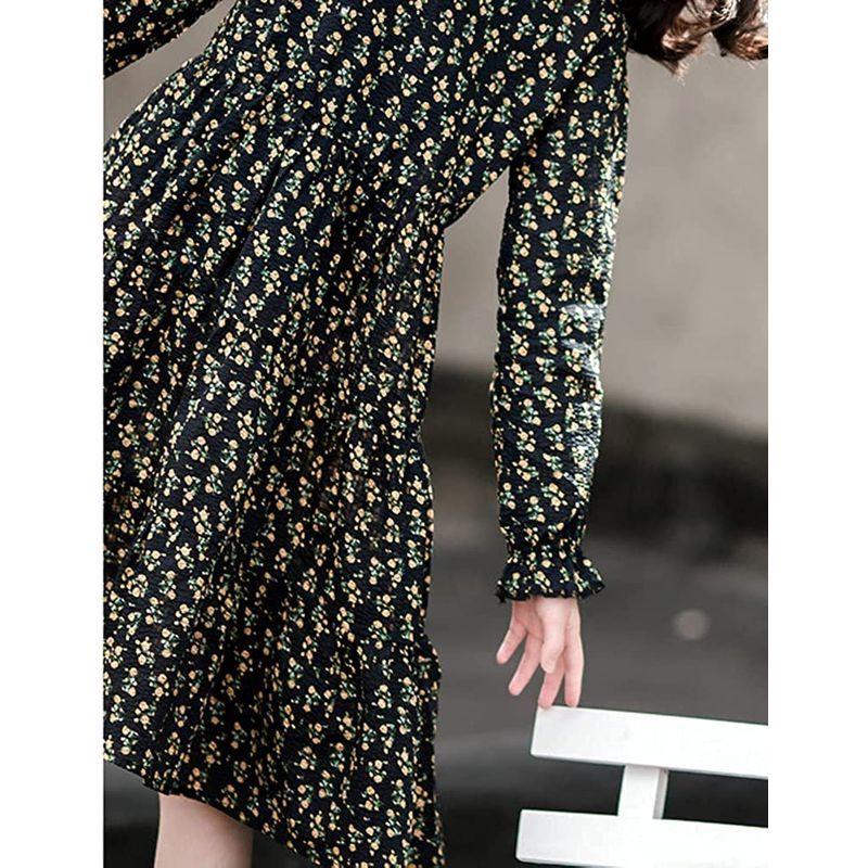 Web限定 子供服 可愛い花柄 ワンピース 長袖 女の子 春 秋 小花柄 フリル袖 フレア 韓国服 発表会 結婚式 お呼ばれ 普段着 旅行 七五三 フォ Www Ampselectric Com