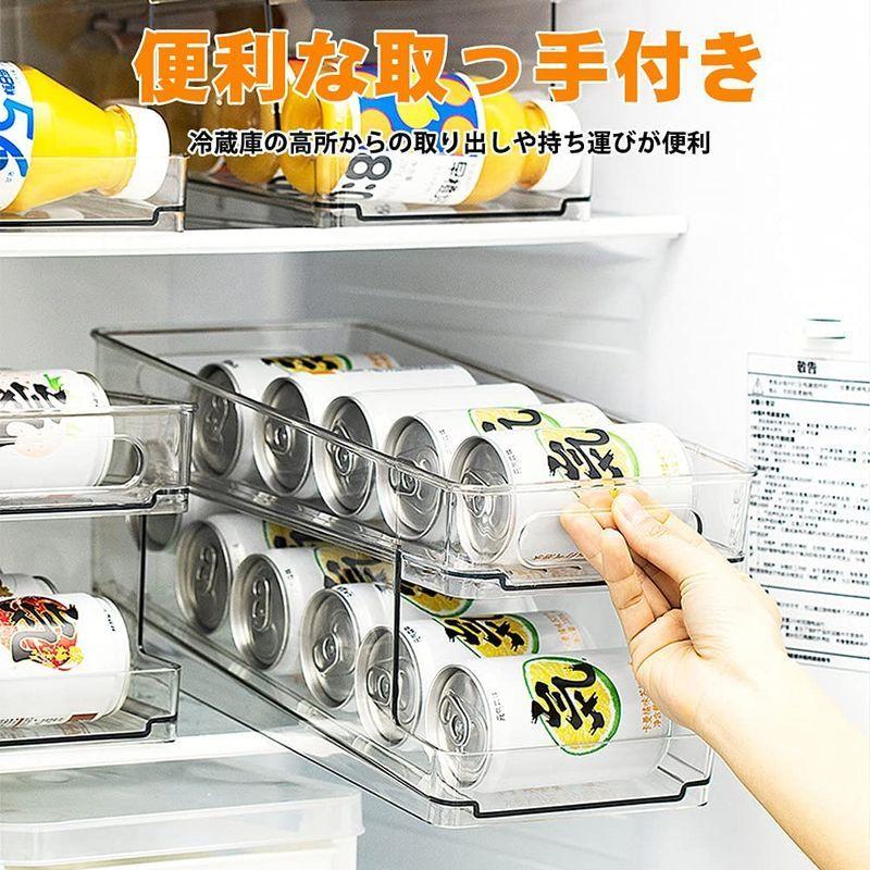 珍しい 上にも置ける缶ストッカー 缶ビール 冷蔵庫収納ラック 缶収納ラック 二重仕上げラック 缶 ビール 炭酸飲料収納 透明 350mlの10缶収納 キッチンカウンター qhema Com