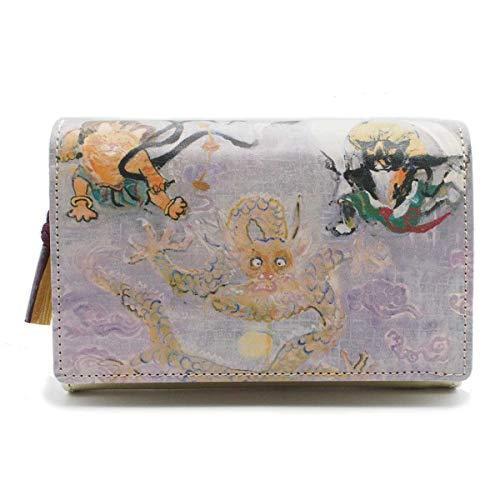 激安ブランド 二つ折り財布 和マンハッタナーズ 吉日パース ２つ折り財布 ファスナー式小銭入れタイプ 龍神とフーちゃん 人気特価激安 Www Doctor Plan Com