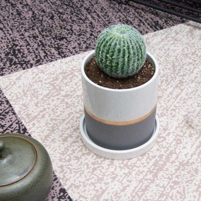 激安大特価 Ekirlin 陶器鉢 観葉植物 インテリア 通気性 耐用 円柱 プランター 鉢 穴あり 皿付き 大型 18 6cm 8号 おしゃれ 植木鉢 植木鉢