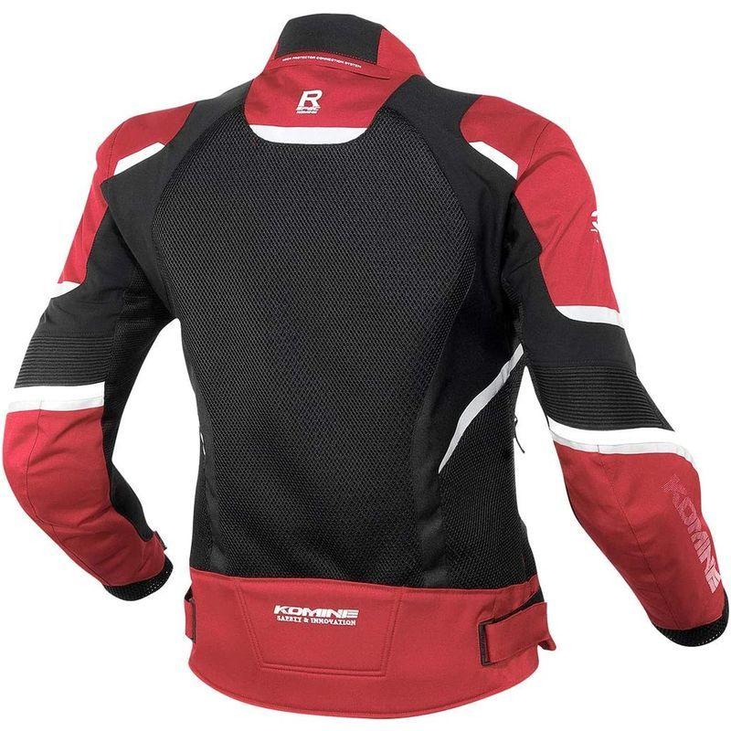 コミネ(KOMINE) バイク用 Rスペックメッシュジャケット レッド