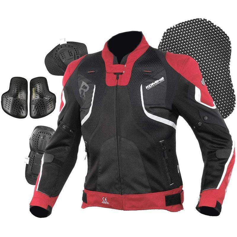 コミネ(KOMINE) バイク用 Rスペックメッシュジャケット レッド