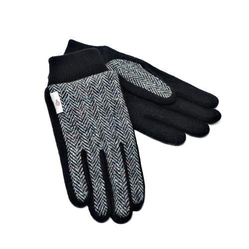 サイズ交換ｏｋ ヘリンボーン 導電ジャージ タッチパネル 手袋 メンズ ハリスツイード Harristweed ノーブランド品 ブラック サイズ24cmフリー Bk2 財布 帽子 ファッション小物 Gvcomrec Com