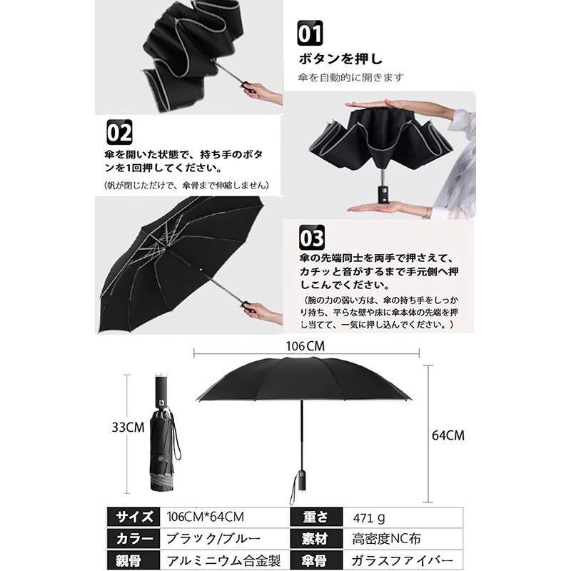 送料無料 レディース メンズ Ledライト 自動開閉 ワンタッチ 折りたたみ傘 12本骨逆折り式 超大サイズ おりたたみ傘 子供 耐強風 傘 晴雨兼用 雨傘 Www Gatorheatandair Com