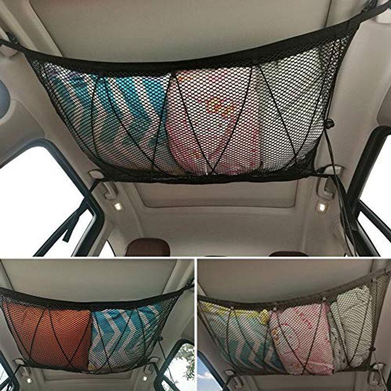 フレンドリーショップ天井 ネット ラゲッジネット カーゴネット トランクネット 軽量 収納 荷物固定 荷崩れ防止 伸縮性 多用途 携帯便利 使用簡単 車載ネット 90 以上節約