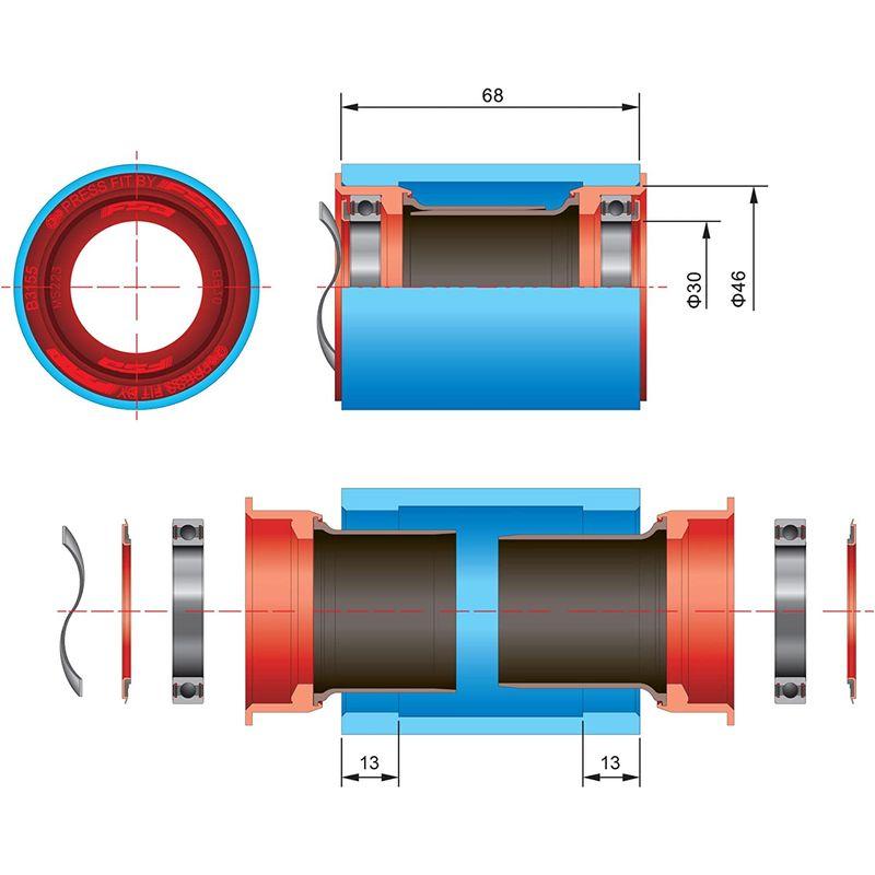 豪華 Fsa EVO386 BB ROAD reducer 30to24 ブラック FSA(エフエスエー) 自転車 部品 パーツ ボトムブラケット スペア EVO386 BB ROAD reducer 30to24 200-