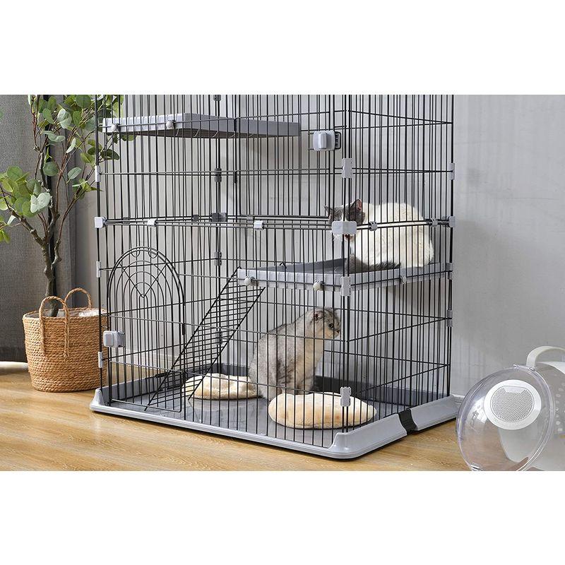 22新発 猫 ケージ キャットケージ 3段 100 65 5 179 5cm 猫ゲージ おしゃれ キャットハウス ネコ ハウス 留守番 脱走防止 多頭 Apprisen Com