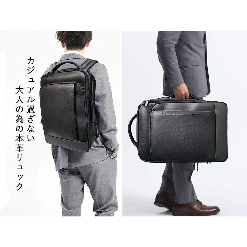 Ariga リュック メンズ 本革 牛革 スクエア 15.6インチPC収納 A4