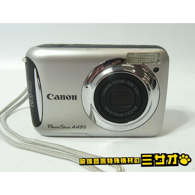 PowerShot ☆Canon A495・キヤノン コンパクトデジタルカメラ・単三