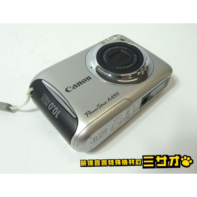 PowerShot ☆Canon A495・キヤノン コンパクトデジタルカメラ・単三