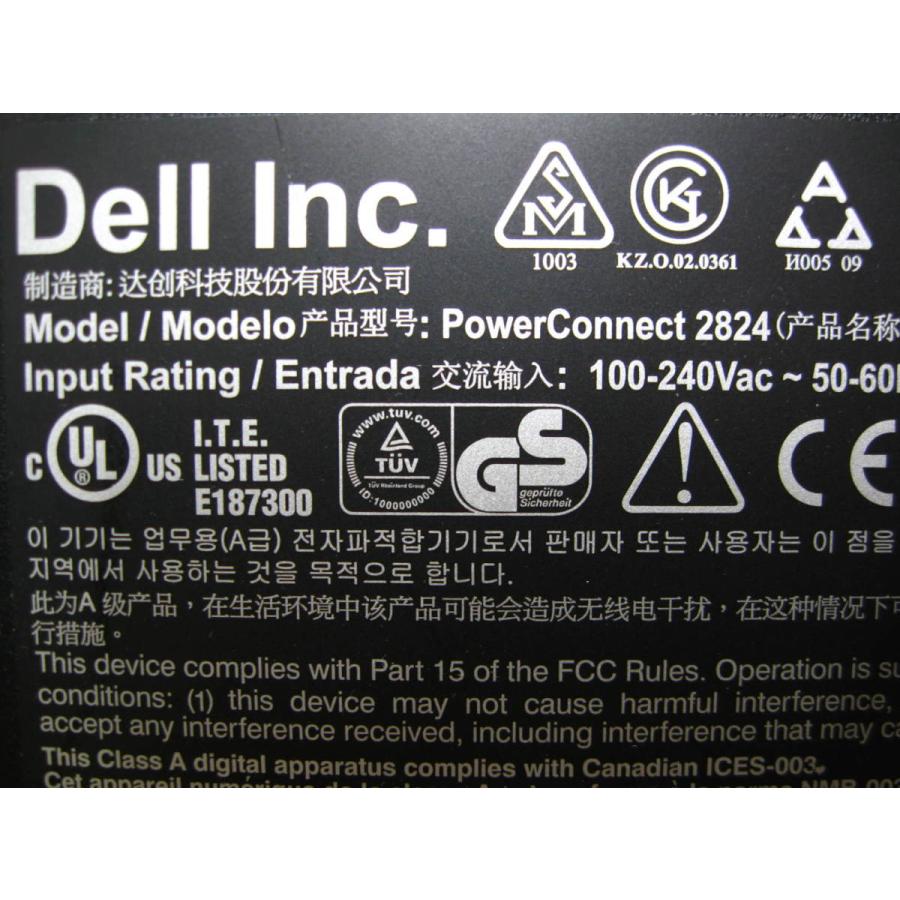 ▽DELL PowerConnect 2824 24ポート ギガビットスイッチ 中古 デル