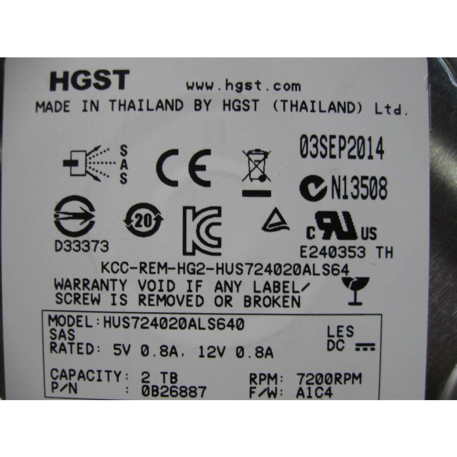 ▽HGST Ultrastar HUS724020ALS640 2TB SAS2.0 7200rpm 3.5型 内蔵HDD