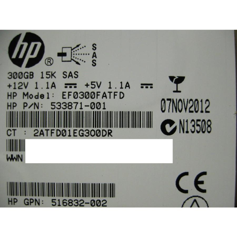 HP EF0300FATFD 416248-001 300GB SAS 15krpm 3.5型 内蔵HDD Proliant 中古 : ミサオ ...