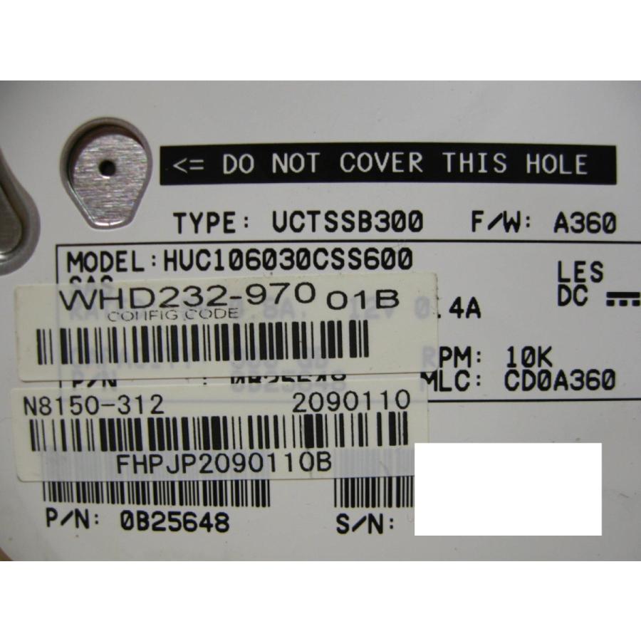 ▽HITACHI HUC106030CSS600 300GB SAS2.0 6Gb/s 10krpm 2.5型 内蔵HDD