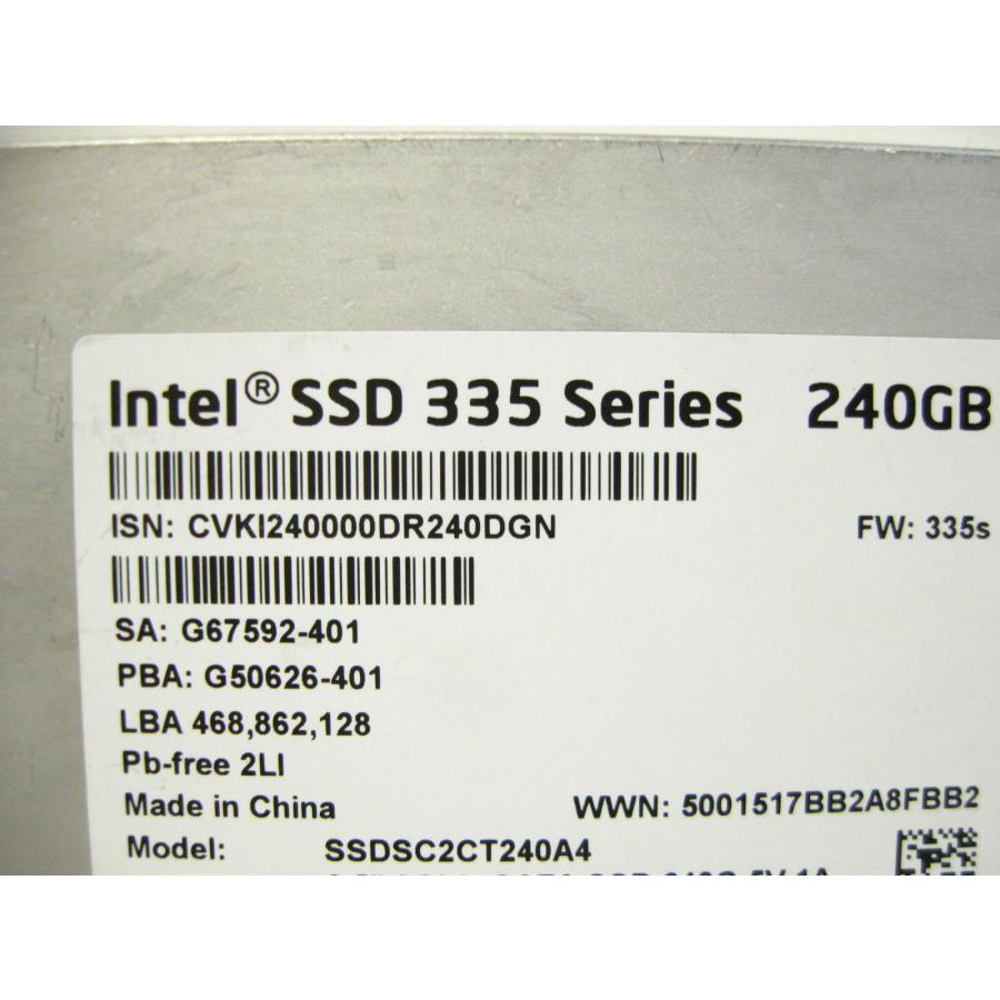▽intel SSD 335 Series SSDSC2CT240A4 240GB SATA 2.5型 中古