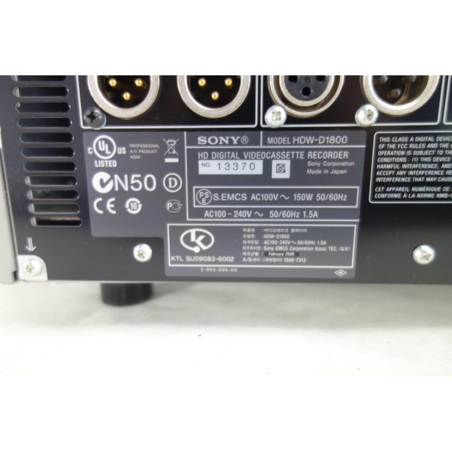 SONY HDCAM HDW-D1800 VTRデッキ 本体のみ 動作OK