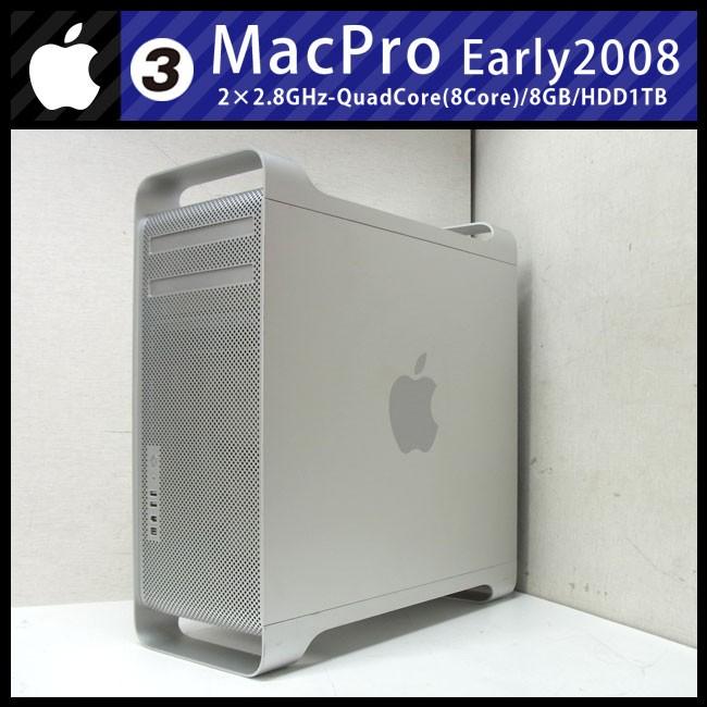売れ筋がひクリスマスプレゼント！★Mac Pro Early 2008・2×2.8GHz Quad-Core(8コア) 8GB HDD 1TB・Yosemite OSX 10.10［03］★
