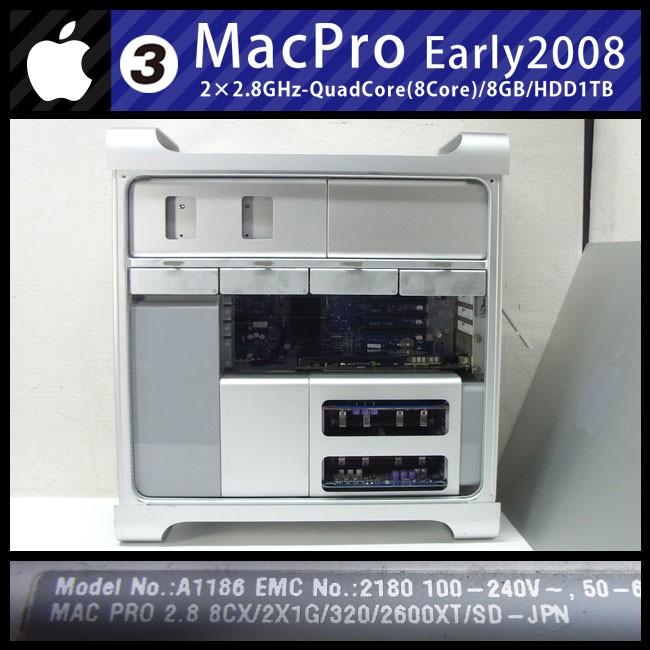 ☆Mac Pro Early 2008・2×2.8GHz Quad-Core(8コア)/8GB/HDD 1TB