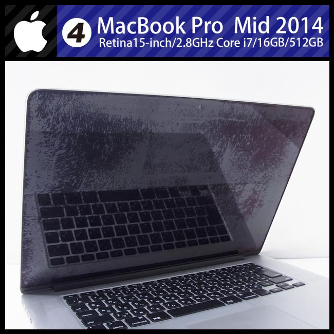 Macbook Pro Mid2014 15インチi7 16G 電源付 動作◎ MacBook Pro ☆MacBook (Retina, 15-inch, Mid 2014)・Core i7 2.8GHz