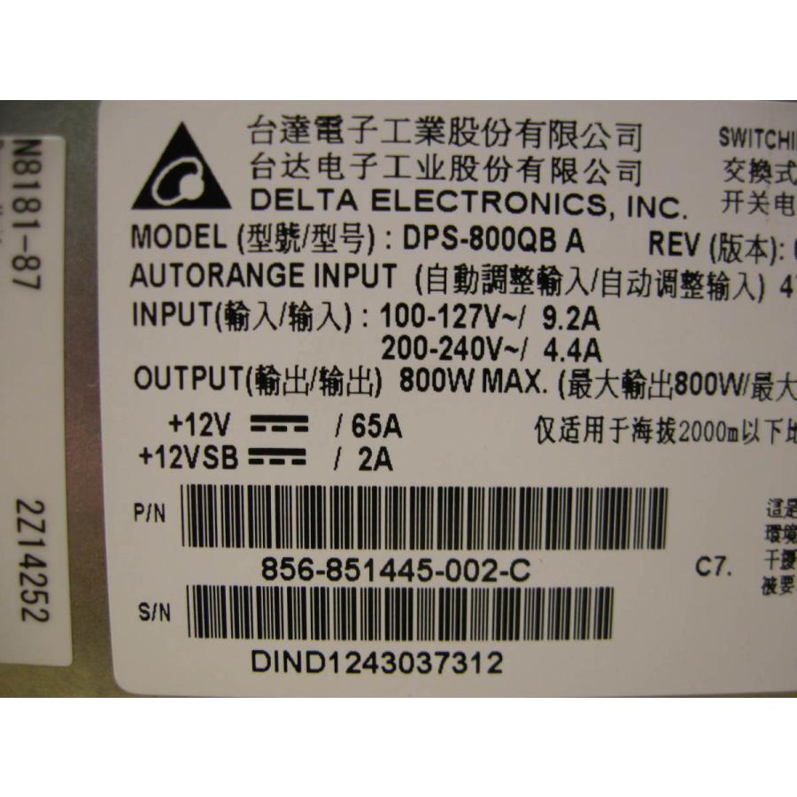 ▽NEC N8181-87 800W サーバー用冗長電源ユニット DELTA DPS-800QB A