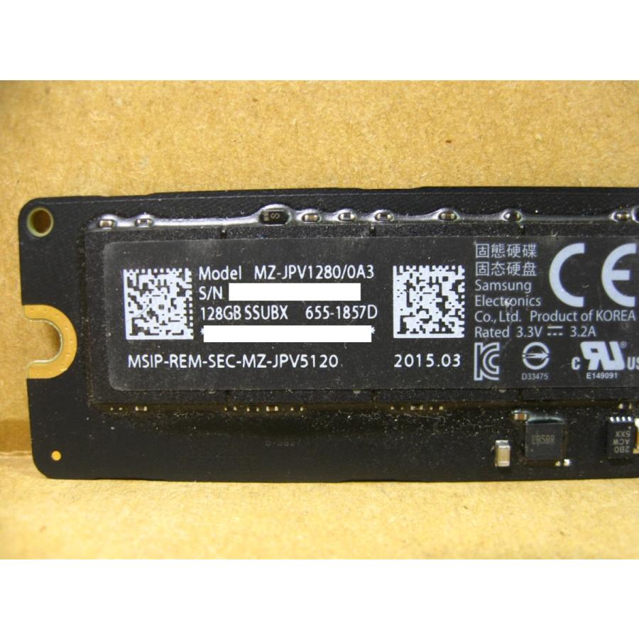 ▽SAMSUNG MZ-JPV1280/0A3 128GB apple純正SSD 655-1857D 中古 MacBook