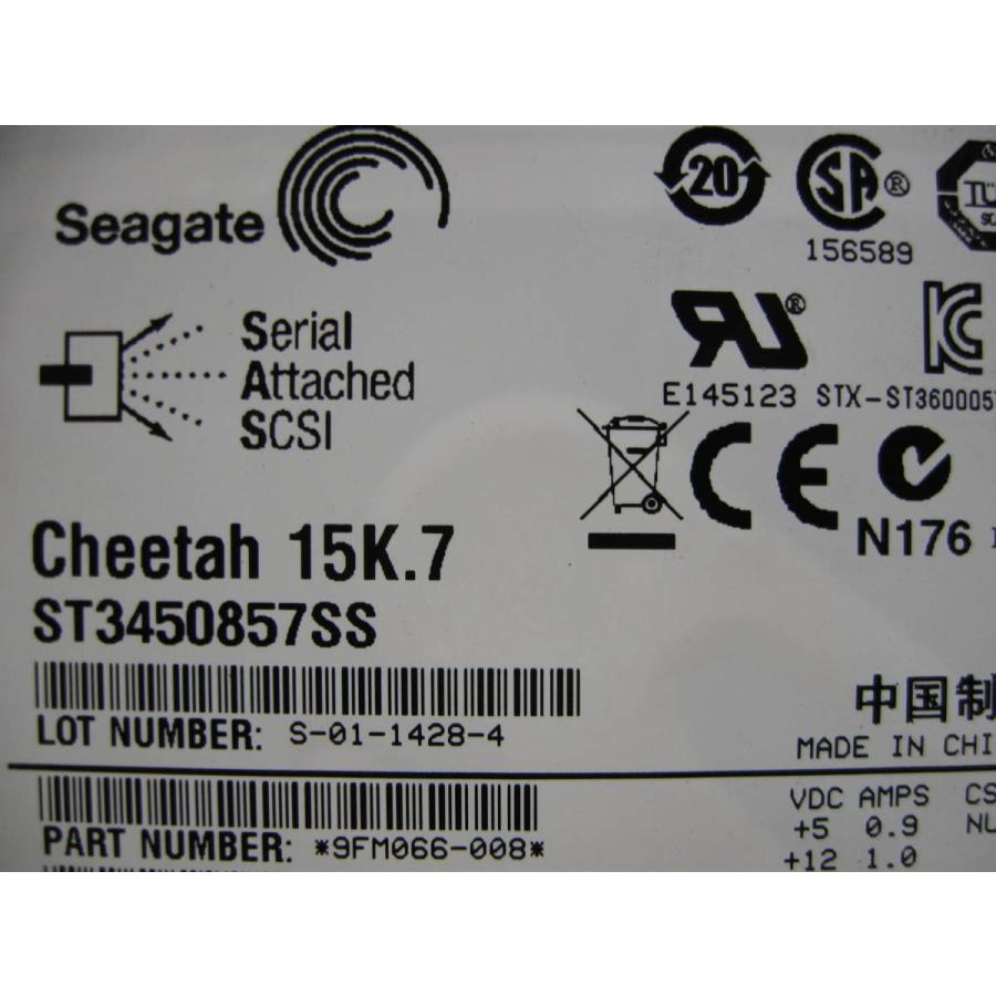 ▽SEAGATE ST3450857SS 450GB Cheetah 15K.7 SAS2.0 6Gb/s 15000rpm 3.5型 中古｜misaonet｜03