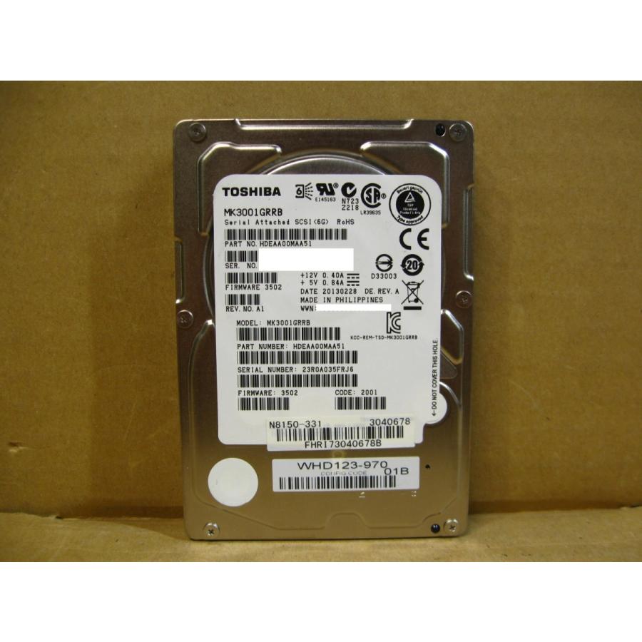 ▽TOSHIBA MK3001GRRB 300GB SAS 15krpm 2.5型 内蔵HDD 中古 ▽TOSHIBA MK3001GRRB 300GB SAS 15krpm 2.5型 内蔵HDD 中古