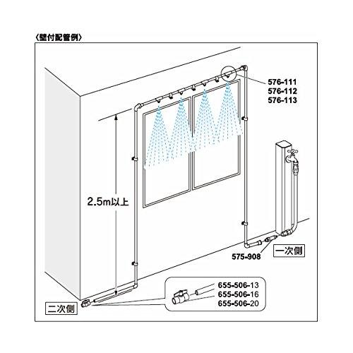 カクダイ　屋外用　取付簡単　噴霧ノズルセット　散水　576-003　塩ビ配管用　呼20