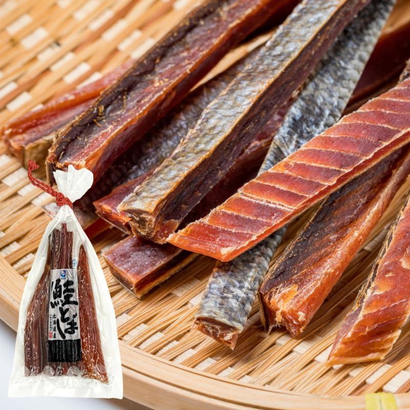 鮭とば 100g 北海道産 さけとば 鮭 おつまみ シャケトバ 無着色 ロングタイプ 皮つき 秋鮭 : みさわのやさい - 通販 ...