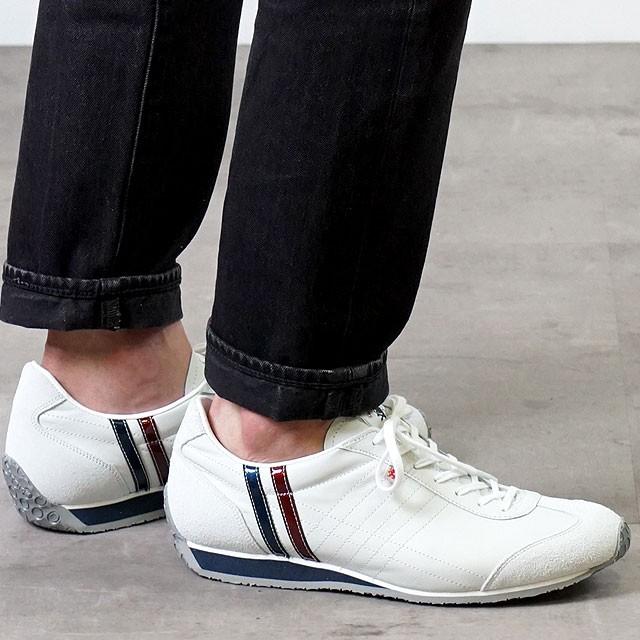 新品★未使用　パトリック　ホワイトレザー ストライプシューズsize23cm PATRICK 返品送料無料 パトリック スニーカー アイリス IRIS